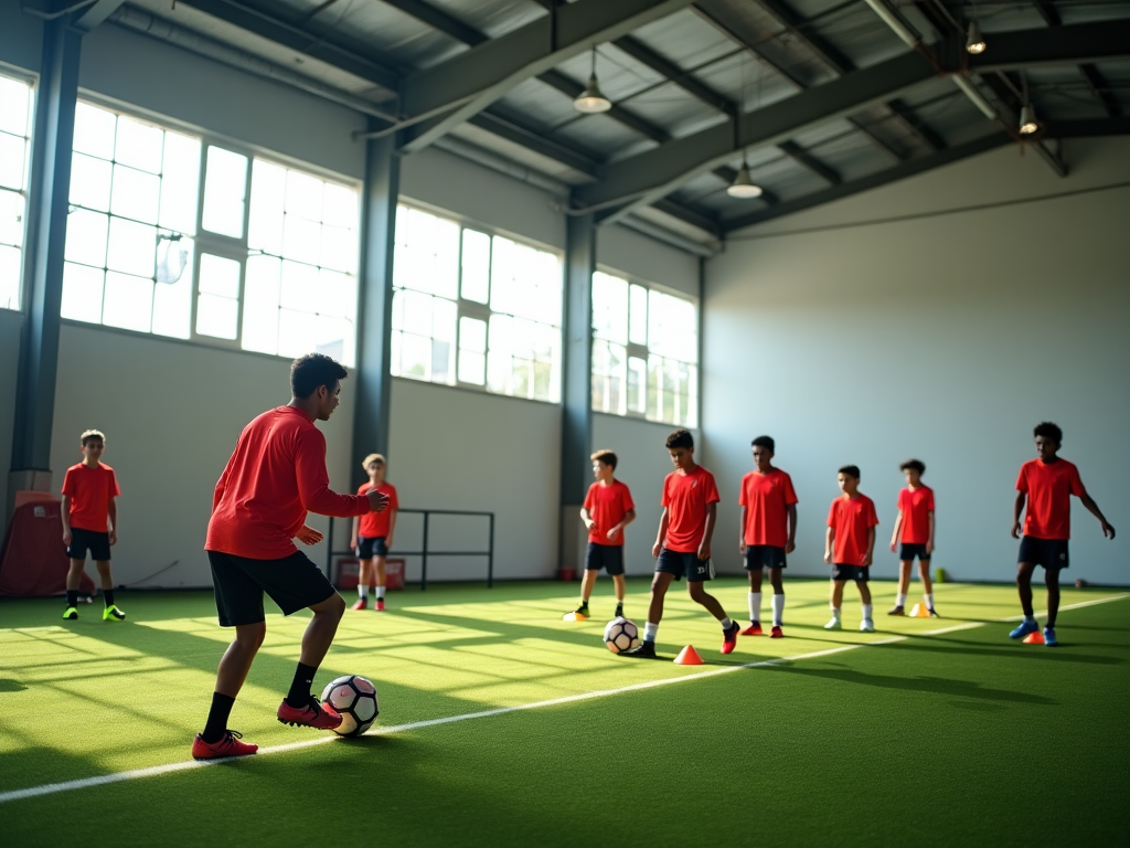 Youth academy training session